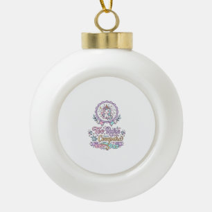 Einhorn zu selten, um süßes Pastell-T-Shirt zu ver Keramik Kugel-Ornament