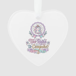Einhorn zu selten, um süßes Pastell-T-Shirt zu ver Ornament