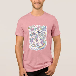 Einhorn zu süß, um gewöhnlich zu sein Premium Vekt Tri-Blend Shirt