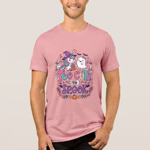 Einhorn zu süß zum Erschrecken Bunte Marktplatz-Ku Tri-Blend Shirt