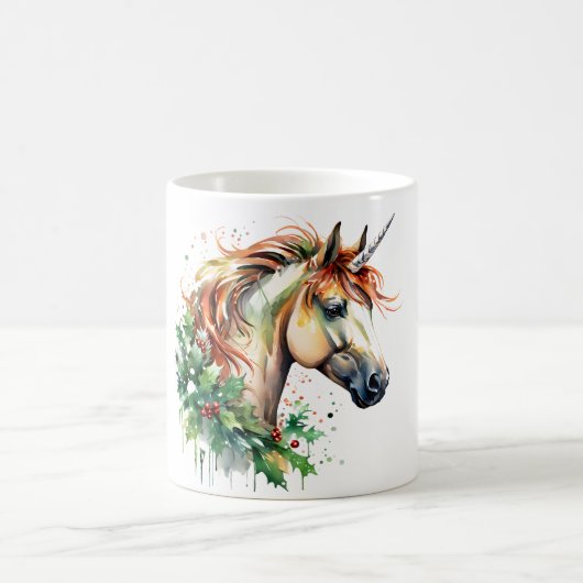 Einhorn zu Weihnachten Kaffeetasse (Mittel)