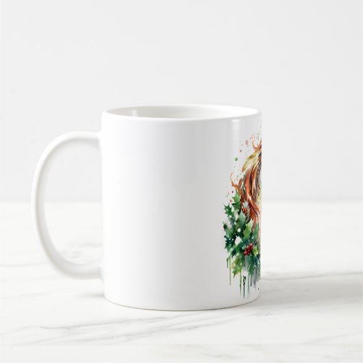Einhorn zu Weihnachten Kaffeetasse (Links)