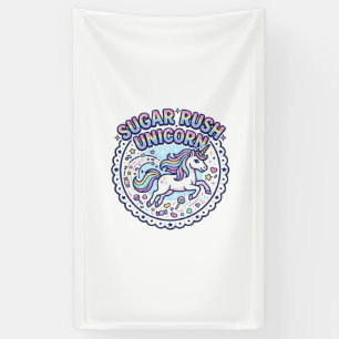 Einhorn Zuckerrausch Einhorn Lustiges Süßes Gesche Banner