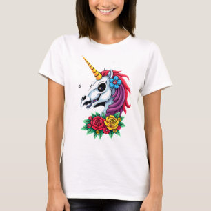 Einhorn-Zuckerschädel-Mexikanische Kunst, Weihnach T-Shirt