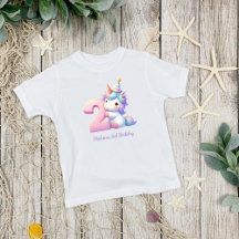 Einhorn zum 2. Geburtstag personalisiert