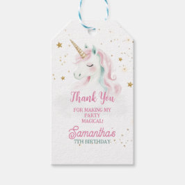 Einhorn zum Geburtstag, Pastel Unicorn, Regenbogen Geschenkanhänger