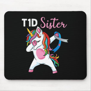 Einhorn zur Unterstützung von Schwesterdiabetes Ty Mousepad