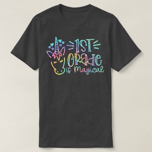 Einhorn zurück zu SchulOutfits Mädchen 1. Klasse i T-Shirt (Design vorne)