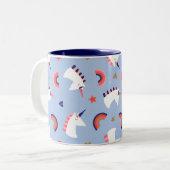 Einhorn Zweifarbige Tasse (Vorderseite Links)