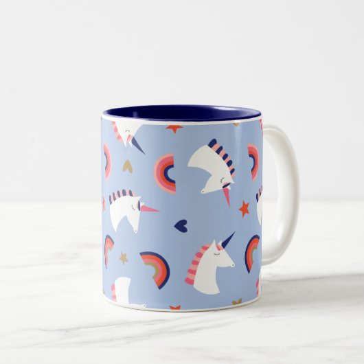 Einhorn Zweifarbige Tasse (VorderseiteRechts)