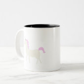 Einhorn Zweifarbige Tasse (Vorderseite Links)