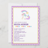 Einhornausruhen & Shooting Star Baby Dusche Einladung (Vorderseite)