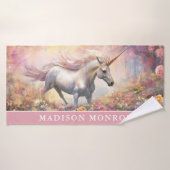 EinhornBadetuch mit Individuelle Name Badehandtuch (Badehandtuch)