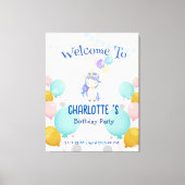 Einhornballon Regenbogengradientengeburt Geburtsta Leinwanddruck (Vorderseite)