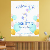 Einhornballon Regenbogengradientengeburt Geburtsta Leinwanddruck (Insitu (Wohnzimmer))