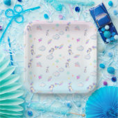 Einhornballon Regenbogengradientengeburt Geburtsta Pappteller (Party)