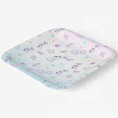 Einhornballon Regenbogengradientengeburt Geburtsta Pappteller (Gewinkelt)