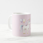 Einhornballons Kaffeetasse (Vorderseite Links)