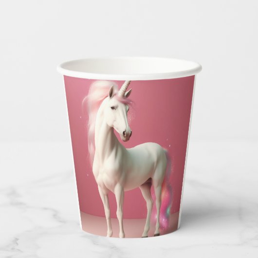 Einhornbecher für Party Pappbecher (Rückseite)