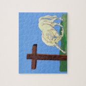 Einhornbeugen, um Christliches Rätsel zu überwinde Puzzle (Vertikal)