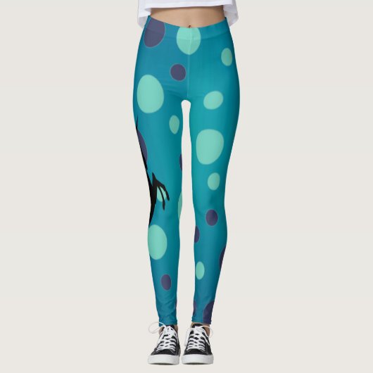 Einhornblaue Leggings (Vorderseite)
