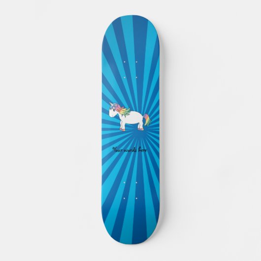 Einhornblauer Sonnenbrand Skateboard (Vorderseite)