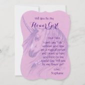 Einhornblume Mädchen Einladung Braun einheimisches (Vorderseite)