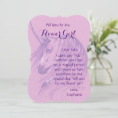 Einhornblume Mädchen Einladung Braun einheimisches (Stehend Vorderseite)