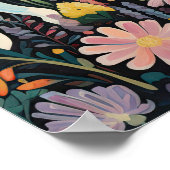 Einhornblumenzauberhaft glauben Kinderzimmer-Plaka Poster (Ecke)