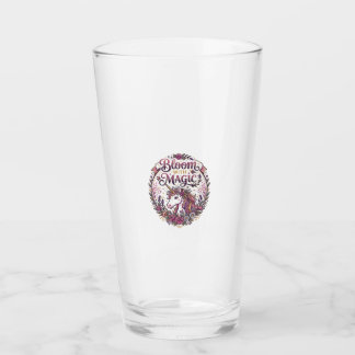 Einhornblüte mit Magie POD Fertig Weißer Hintergru Glas