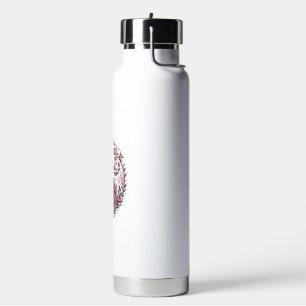 Einhornblüte mit Magie POD Fertig Weißer Hintergru Trinkflasche