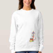 Einhornbuchwurm Sweatshirt (Vorderseite)
