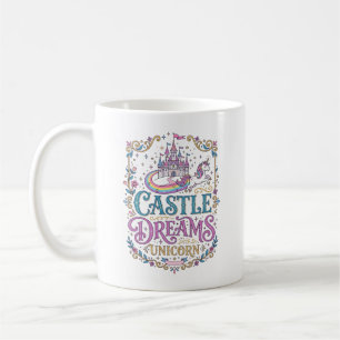 Einhornburg Träume Einhorn Weiße Hintergrund Pri Kaffeetasse