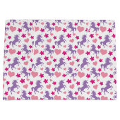 Einhörnchen und Herz-Muster Große Geschenktüte (Vorderseite)