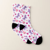 Einhörnchen und Herz-Muster Socken (Paar)