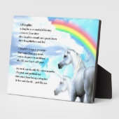 Einhorndesign - Daughter Poem Plaque Fotoplatte (Seite)