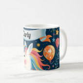 Einhorndesign für Kinder Kaffeetasse (VorderseiteRechts)