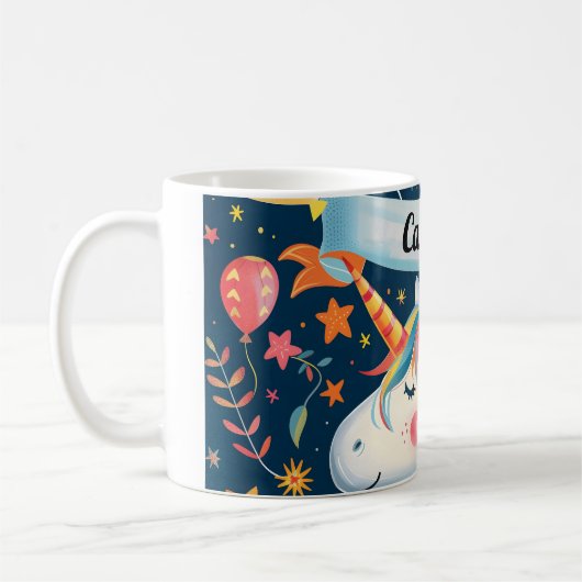 Einhorndesign für Kinder Kaffeetasse (Links)