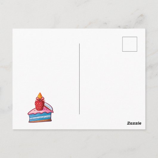 Einhorndesign für Kinder Postkarte (Rückseite)