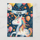 Einhorndesign für Kinder Postkarte (Vorderseite)