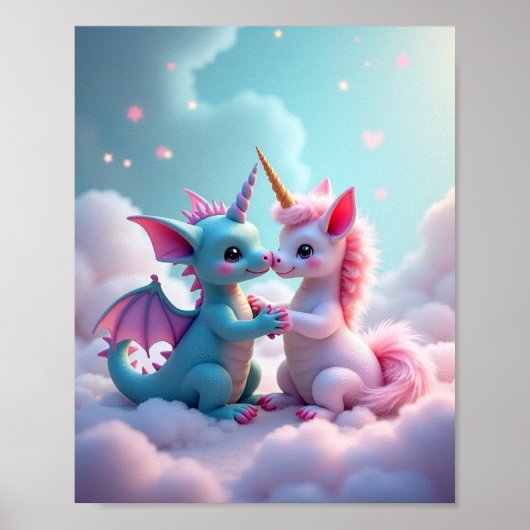 Einhorndrache/Einhorn Poster (Vorne)