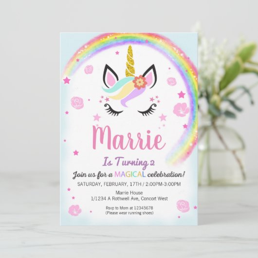 Einhorndruck (Stehend Vorderseite)