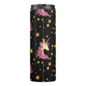 Einhorndruckerin: Aquarellmärchen Thermosbecher (Rückseite)