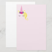 Einhorndruckpapier Briefpapier (Vorne/Hinten)