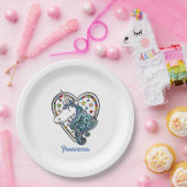 Einhorndruckpapier Pappteller (Party)