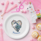 Einhorndruckpapier Pappteller (Party)