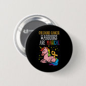 Einhornende Krebskrieger der Kindheit sind magisch Button (Vorne & Hinten)