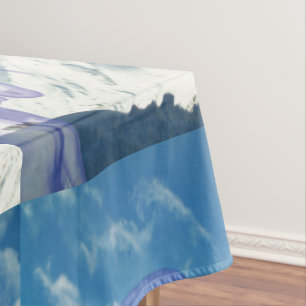 Einhornende Mama und ihr Baby auf dem Snowy Mounta Tischdecke