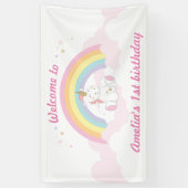 Einhornende Party-Kulisse, Einhorngeburt Banner (Vertikal)
