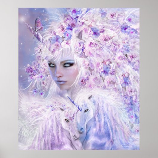 Einhornende Rose Goddess Fine Art Poster/Print Poster (Vorne)